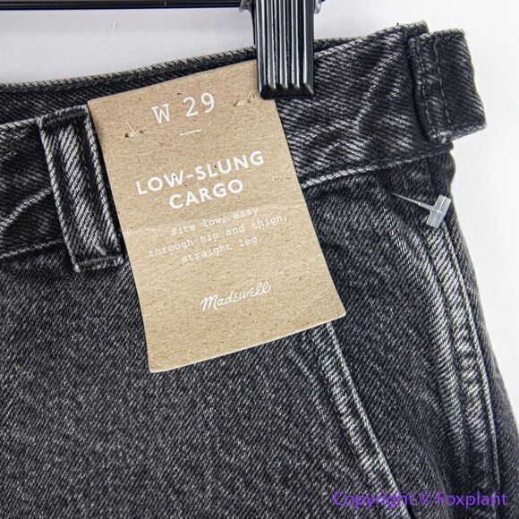 NEW Madewell Low-Slung Straight Cargo Jeans‎ in Ranney Wash, 29 - Picture 9 of 16